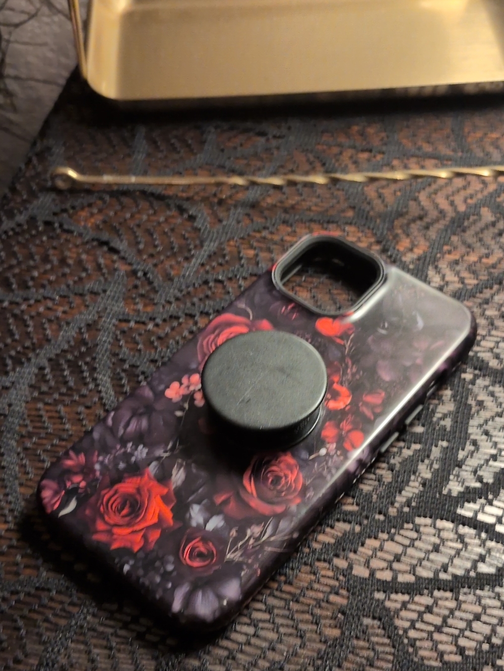 Dark Academia Gothic iPhone 13 Case w/ Black PopGrip